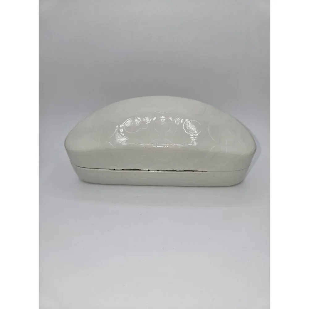 Coach‎ Eyeglasses Case White Signature Hard Clamshell Glasses Holder